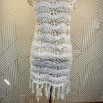 Shoshanna Swimwear White Crochet Fringe Coverup Photo 9