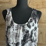 One World  Womens Black & White Crochet Sleeveless Tank Top Medium Photo 1