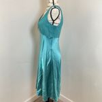Antonio Melani  Teal Silk Slip Dress Beaded Empire Waist Size 6 Photo 2