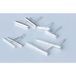 Boutique Fine 925 Sterling Silver Rhodium‎ Bar Staple Stud Earrings Photo 10