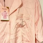 Juicy Couture  Size XL Pink Satin 2 Piece Shorts Button Down Spellout Pajama NEW Photo 1