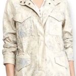 CHAPS Dusty Floral Long Twill Utility Denim Jacket Coat 100% Cotton Size M Photo 1