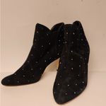 White House | Black Market Laila Suede Rhinestone Women’s Black Ankle Boots Size 7 Photo 4