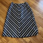 Pendleton  Silk‎ Skirt Women's Size 10 Nautical Blue White Striped Classic A Line Photo 1
