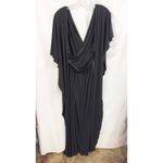 Joseph Ribkoff Size 12 Maxi Dress Wrap Top Open Back V-Neck Elegant Black 420 Photo 8