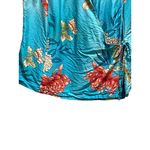 Valerie Stevens  Silk Wrap Blouse Blue Size M Y2K Photo 4