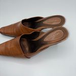 Liz Claiborne Mallory Tan Leather Pointed Toe Mules Shoes Women 6.5M Career Chic Photo 11