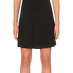 Sandro  Kyra Crepe Dress in Black Size 1 US Small Lace Career Chic Photo 0