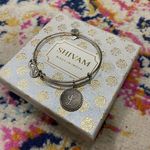 ALEX AND ANI  “L” initial Bangle Silver Bracelet Photo 0