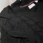 Weatherproof NWOT  Vintage V-neck cabled sweater, black, XL‎ Photo 7