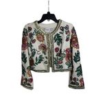 MISA Los Angeles Embellished Floral Cropped Jacket Women's Size L Photo 4