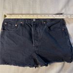 Levi's  501 Black Denim Cutoff Shorts Button Fly High Rise Size 31 Boho Grunge Photo 7