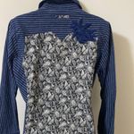 Paparazzi Jean  Stripe navy blue button front dress size m Photo 4