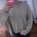 Forever 21 Lavender Sketch Beige Sweater With Pocket Photo 4