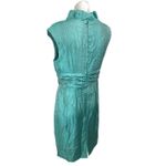 Jessica Howard  Green Sleeveless Jeweled Rhinestone Ruffle Mini Sheath Dress 10 Photo 1