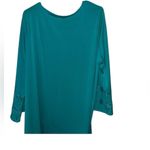 Jessica London  Teal V-Neck Shirt Photo 2