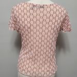Ny&co NY& peach & brown 90s geo mesh blouse size small Photo 6