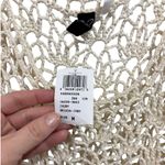 New! Windsor Crochet Pullover Top Cream Medium Acrylic Fringe Cover Up Beachy White Photo 2