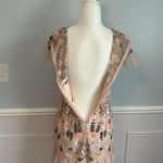 Gianni Bini Size 4 Blush Pink Floral Sequins Embellished Penny Dress Gown Photo 8