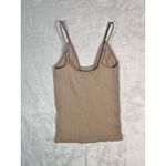 Free People Intimately  Beige Ribbed Come Around Mesh Camisole XS/S Sheer Sexy Photo 2