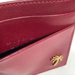 Palm Angels Palm Beach Leather Card Holder Ruby Gold NEW Photo 3