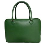 Vintage Retro Foxey Green leather bag 2 top handles zip around closure Photo 0