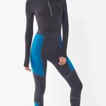 Urban Outfitters  Victory Color block Leggings Blue Teal Black High Rise Waisted Photo 3