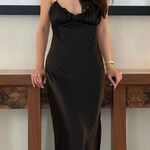 ZARA Black Satin Sleek Camisole Slip Dress Photo 1