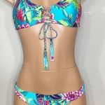 PilyQ New. floral lace up bikini set. Photo 0