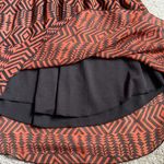 Poetry  Burnt Orange & Brown Chiffon Mini Dress. Size Medium Photo 5