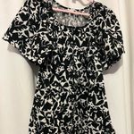 Free Assembly Women's Square Neck Print Mini Dress with Short Sleeves Photo 4