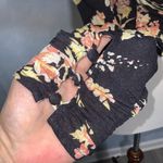 Free People  Hillary Square Neck Poof Long Sleeve Floral Keyhole Crop Top M NWOT Photo 5