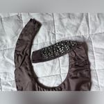 NWT LM Collection Brown / Taupe Beaded Halter Neck Empire Waist Formal Dress Photo 13