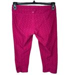 prAna Medium Misty Knicker Capris Legging Geometric Stretch Wicking Shirred Pink Photo 2