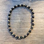 Handmade Natural Gemstone Golden Obsidian 4mm Dainty Beaded Bracelet Photo 0