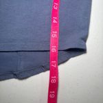 Hollister Corset Seamed Blue Gray Slate Crop Top Large Square Neck Short Sleeve Photo 6