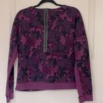 Nike  Tech Purple Camo Sweatshirt Zip Back Large Photo 2