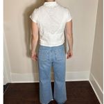 Mudd  White Button Up Cropped Vest Size L Photo 2