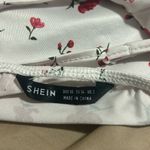 SheIn  White Dress with Red Floral Design Photo 7