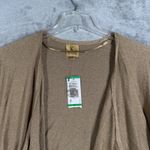 Kasper  Cardigan Sweater Womens Large‎ Open Front Metallic Gold Deco Decadence Photo 3