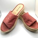 American Eagle faux suede Pink platform slide Sandals women's Size 7 Photo 11