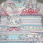 Chico's Sz 3 Scoop V-Neck 3/4 Sleeve Colorful Paisely Office Church Comfy Mature Photo 1