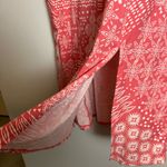 Cuddl Duds  Flexwear Short Sleeve Patchwork Coral Pink Casual Maxi Dress Photo 3