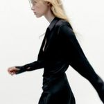 ZARA Satin Effect Dress Blogger Favorite Photo 2