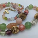 Oscar de la Renta Vintage Signed
Multicolor Glass Bead & Gold. Photo 0