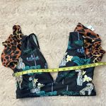 Animal print bathing suit top in size large Black Photo 6