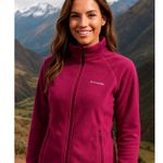 Columbia  Full Zip Fleece Jacket Fuchsia Outdoor Hiking Cozy Granola Winter Sport Photo 1