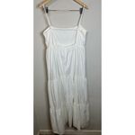 Reformation NWT  East Square Neck Organic Cotton Tiered Maxi Dress Size Large Photo 1