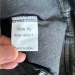 Princess Polly  faux leather embossed black pants with slit detail size 12 Photo 2