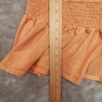 Free People  Beach Smock Hem Cover Up Dress Orange size Small Ruffle Hem Photo 6